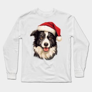 Border Collie Christmas Long Sleeve T-Shirt